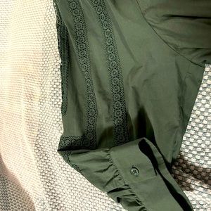 Anthropologie Evergreen Blouse L